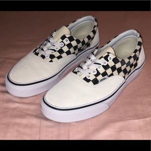 Unisex Vans Off-White/Black Checkered Era